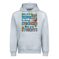 Heather Grey may your coffee be always stronger than your stude Urban Hoodie - Zillion Design Studio