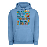 Pigment Pebble Blue may your coffee be always stronger than your stude Urban Hoodie - Zillion Design Studio