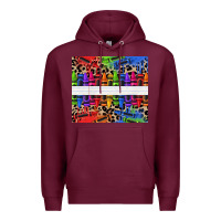 Burgundy Personalized crayons Premium Hoodie - texasbilliewilder