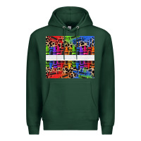 Sports Green Personalized crayons Premium Hoodie - texasbilliewilder