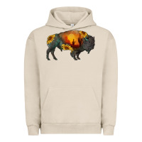 Pigment French Oak sunflower bison Urban Hoodie - RanaPortraitStore
