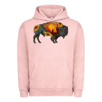 Pigment Salmon sunflower bison Urban Hoodie - RanaPortraitStore