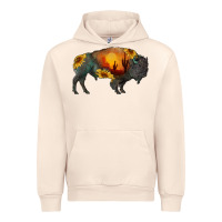 Sandshell sunflower bison Urban Hoodie - RanaPortraitStore