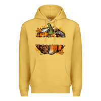 Antique Gold Personalized Fall Pumpkin Premium Hoodie - texasbilliewilder