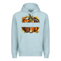 Blue Mist Personalized Fall Pumpkin Premium Hoodie - texasbilliewilder
