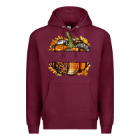 Burgundy Personalized Fall Pumpkin Premium Hoodie - texasbilliewilder