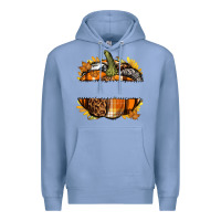 Colony Blue Personalized Fall Pumpkin Premium Hoodie - texasbilliewilder