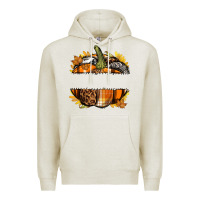 Oatmeal Heather Personalized Fall Pumpkin Premium Hoodie - texasbilliewilder