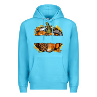 Ocean Blue Personalized Fall Pumpkin Premium Hoodie - texasbilliewilder