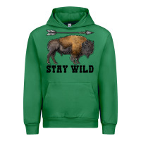 Emerald stay wild bison Urban Hoodie - RanaPortraitStore