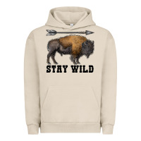 Pigment French Oak stay wild bison Urban Hoodie - RanaPortraitStore