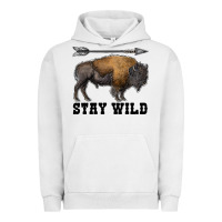 Pigment Lunar Rock stay wild bison Urban Hoodie - RanaPortraitStore