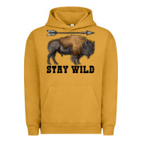 Pigment Peanut Butter stay wild bison Urban Hoodie - RanaPortraitStore