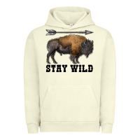 Pigment Pistachio stay wild bison Urban Hoodie - RanaPortraitStore