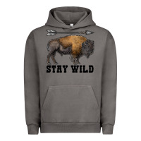 Pigment Tornado stay wild bison Urban Hoodie - RanaPortraitStore