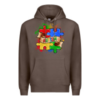 Coffee autism puzzle pieces Premium Hoodie - Zillion Design Studio