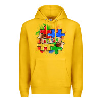Lemon autism puzzle pieces Premium Hoodie - Zillion Design Studio