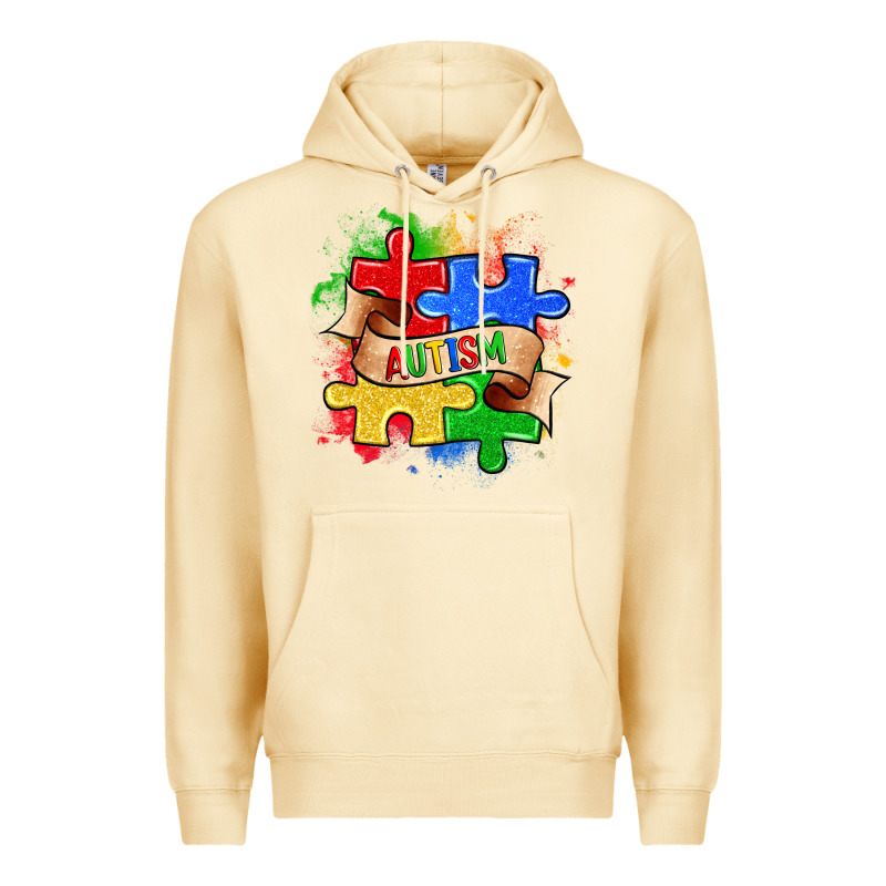 Autism Puzzle Pieces Premium Hoodie by Zillion Design Studio | Teevron