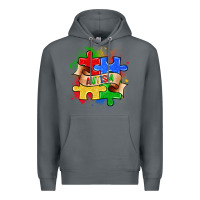 Rock autism puzzle pieces Premium Hoodie - Zillion Design Studio