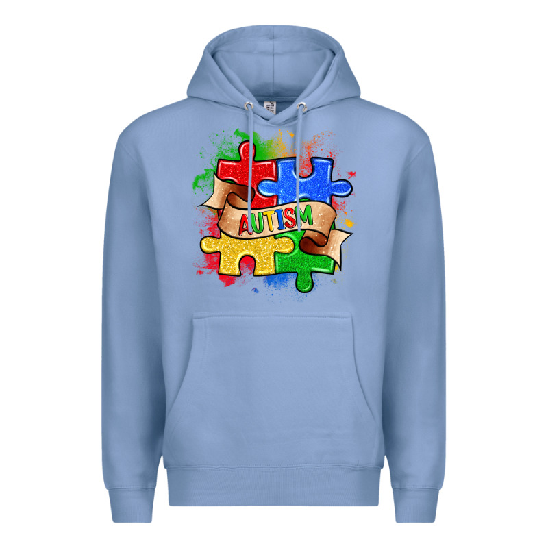 Autism Puzzle Pieces Premium Hoodie by Zillion Design Studio | Teevron