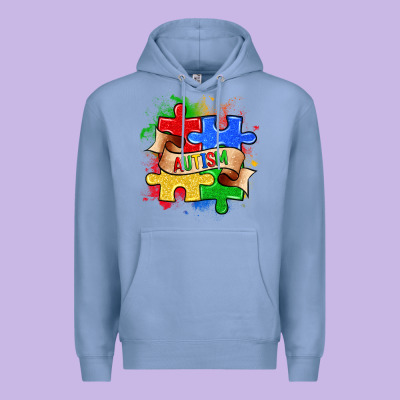 Autism Puzzle Pieces Premium Hoodie Designed By Zillion Design Studio
