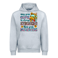 Heather Grey may your coffee be always stronger than your passe Urban Hoodie - Zillion Design Studio