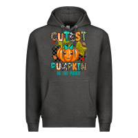 Charcoal Heather Cutest Pumpkin In The Patch Premium Hoodie - texasbilliewilder
