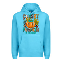 Ocean Blue Cutest Pumpkin In The Patch Premium Hoodie - texasbilliewilder