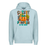 Blue Mist Cutest Pumpkin In The Patch Premium Hoodie - texasbilliewilder