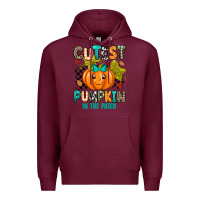 Burgundy Cutest Pumpkin In The Patch Premium Hoodie - texasbilliewilder