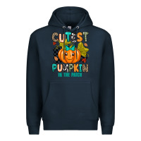 Navy Cutest Pumpkin In The Patch Premium Hoodie - texasbilliewilder