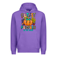 Purple Cutest Pumpkin In The Patch Premium Hoodie - texasbilliewilder