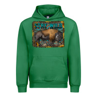 Emerald stay wild aztec bison Urban Hoodie - RanaPortraitStore