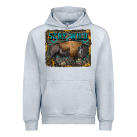 Heather Grey stay wild aztec bison Urban Hoodie - RanaPortraitStore