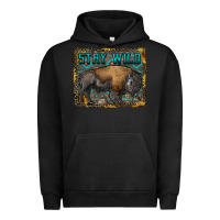 Pigment Black stay wild aztec bison Urban Hoodie - RanaPortraitStore