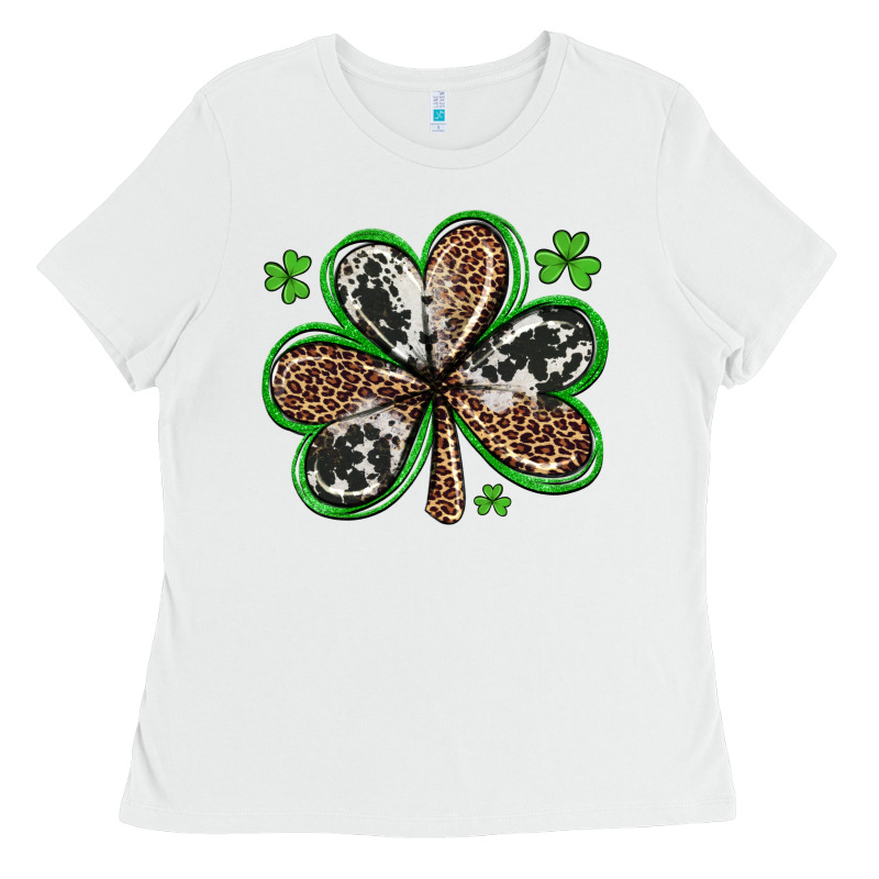 Western St Patricks Day Shamrocks Ladies Tee by Artiststas | Teevron