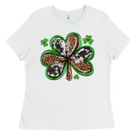 White western st patricks day shamrocks Ladies Tee - Artiststas