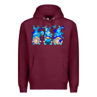 Burgundy autism gnomes Premium Hoodie - Zillion Design Studio