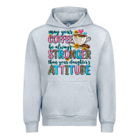 Heather Grey may your coffee be always stronger than your daugh Urban Hoodie - Zillion Design Studio