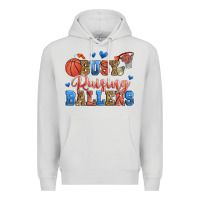 Dove Grey busy raising ballers basketball Premium Hoodie - Zillion Design Studio