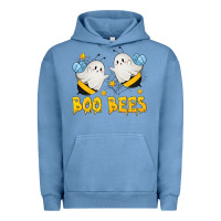 Pigment Pebble Blue Boo Bees Urban Hoodie - texasbilliewilder