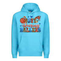 Ocean Blue busy raising ballers basketball Premium Hoodie - Zillion Design Studio