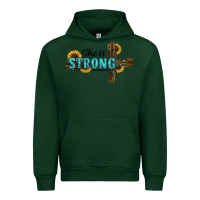 Forest Green she i̇s strong western cross Urban Hoodie - RanaPortraitStore