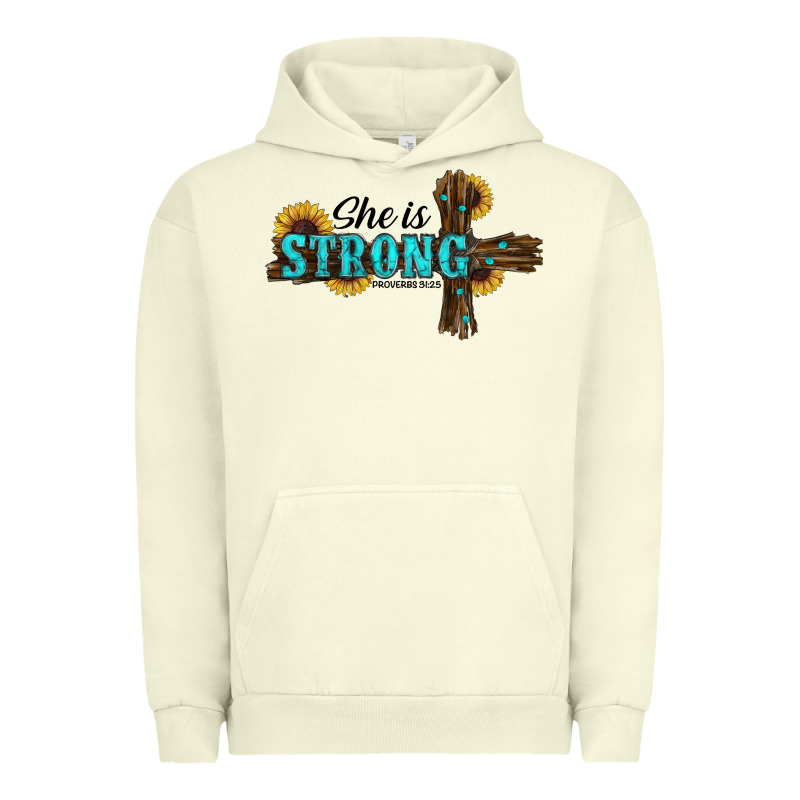 She İs Strong Western Cross Urban Hoodie by RanaPortraitStore | Teevron