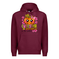 Burgundy Cutest Pumpkin In The Patch Premium Hoodie - texasbilliewilder