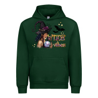 Forest Green Black Witch Vibes Urban Hoodie - texasbilliewilder