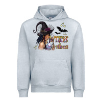 Heather Grey Black Witch Vibes Urban Hoodie - texasbilliewilder