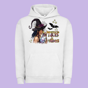 Black Witch Vibes Urban Hoodie Designed By Texasbilliewilder