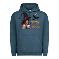 Pigment Midnight Navy Black Witch Vibes Urban Hoodie - texasbilliewilder