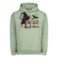 Pigment Oil Green Black Witch Vibes Urban Hoodie - texasbilliewilder